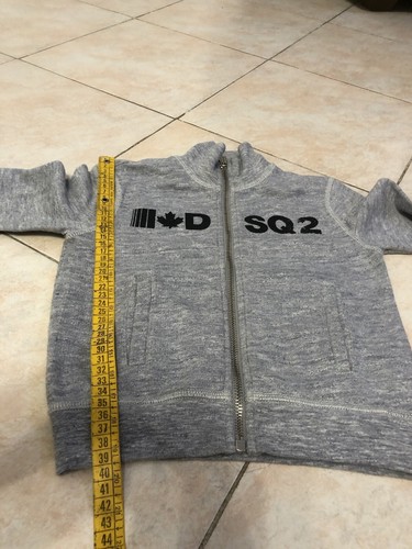 DSQUARED2 Boy Girl Gray Logo Black Zip & Hoodie Sweatshirt Sz 4 Years - Picture 12 of 12