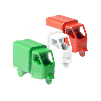 Spur H0 Dreirad LKW Planenaufbau 3er Set