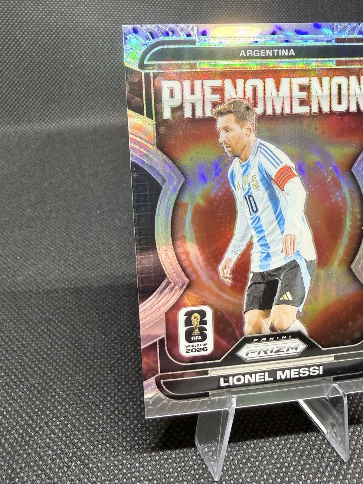Lionel Messi 2026 Panini Prizm FIFA World Cup Phenomenon Silver #19 -yv1 view 2
