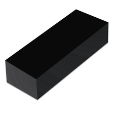 HDPE Block Black HDPE Plastic Sheet 3'' x 12'' x2'' 50mm Thick High Density...