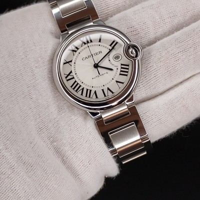 Cartier Ballon Bleu White Stainless Steel 42MM W69012Z4 Box +  Papers