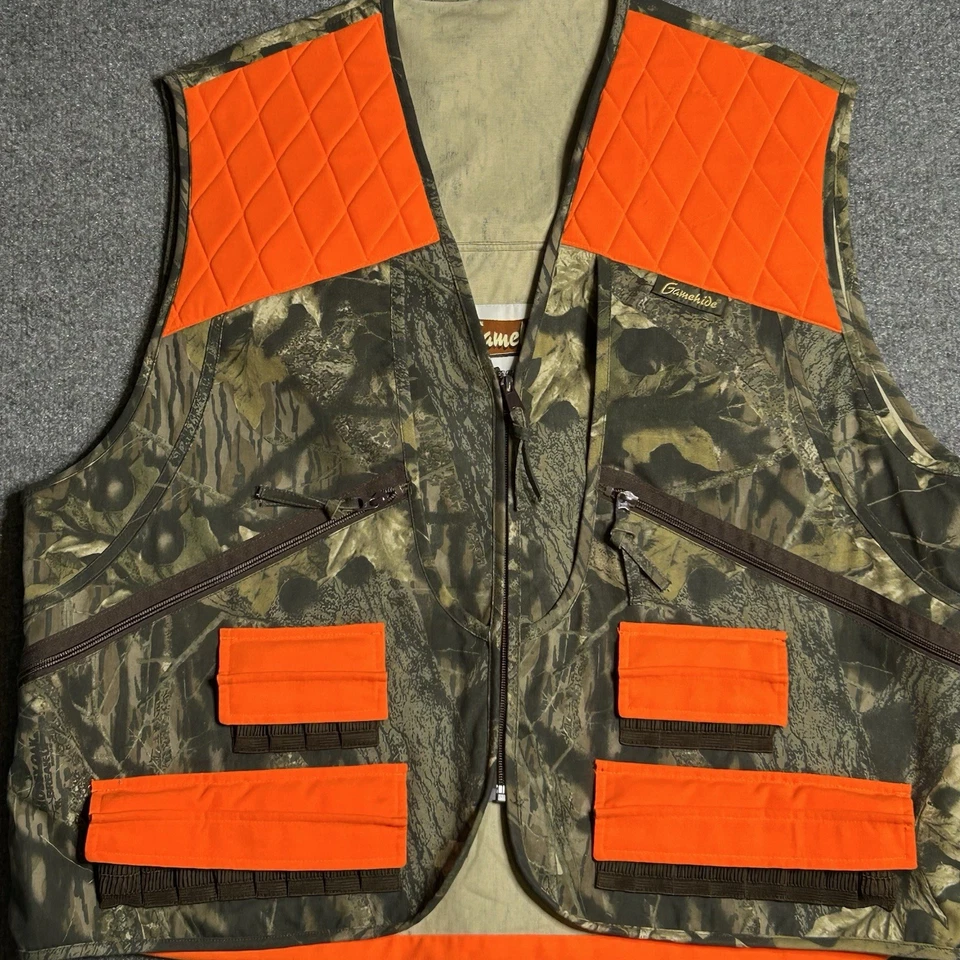 Gamehide Vest Men XL Gamebird Front Loader Upland Blaze Orange Hunting Mossy Oak - Image 2 of 4