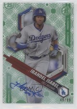 2018 Bowman High Tek Green Rainbow Diffractor 49/99 Ibandel Isabel Auto 0fh1