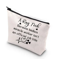 X-ray Tech Gift X-Ray Tech Cosmetic Makeup Bag Miracle Worker Title Radiology...