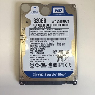 Western Digital WD Scorpio Blue WD3200BPVT 320GB 2.5'' SATA HDD Advanced Format