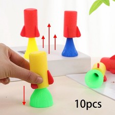 Portable Kids Jumping Rocket Toys EVA Material Easy to Use Spring Launcher