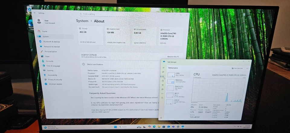 PC empresarial todo en uno HP ProOne 600 G5 21,5 pulgadas Foto 3 de 4