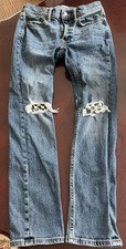 Abercrombie Kids Slim Skinny Distressed Denim Jeans Size 13/14 EUC