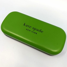 kate spade new york Green/Black Hard Eyeglass Case "SO HAPPY TO SEE YOU"