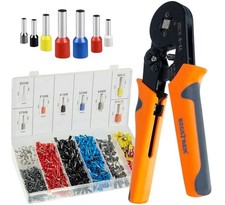 Pinza Crimpatrice Capicorda Professionale Kit Elettricista Completo Cavi 500 PZ