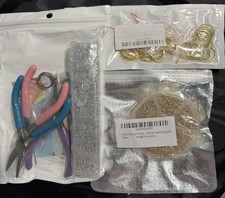 Jewelry Making Findings Kit for Bracelets w/ Pliers, Jump Rings, Chain Beads
