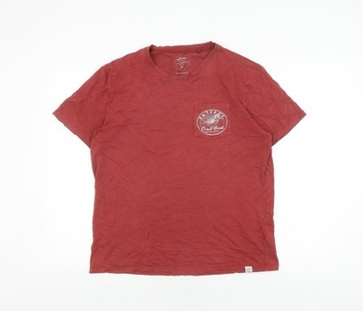 Herren T-Shirt UK Größe M FatFace Rot Baumwolle