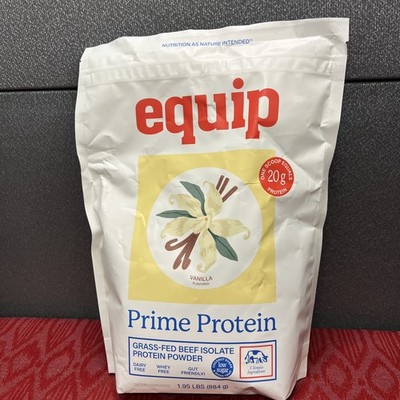 Equip Foods Prime Vanilla Protein Powder Clean, Grass Fed Beef Protein Powder