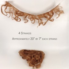 Doll Hair Wefts, 4 Strands Curly