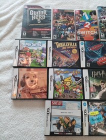 14 Nintendo Cases Video Game Lot DS Wii Switch Bros Smash Sonic  