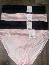 Warners  Womens Bikini Underwear Panties Polyester Blend 4-Pair Multicolor 2XL