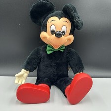 VTG 1980s Applause Mickey Mouse Plush Toy 15 Rubber Face Vinyl Hands Disney Tag