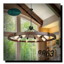 Klgxnrd 31.5'' Farmhouse Chandeliers for Dining Room, Rustic Wagon Wheel...