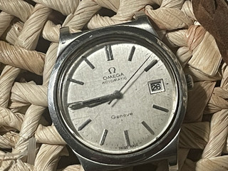Omega Genève Herrenuhr Automatic Stahl vintage mit Datum