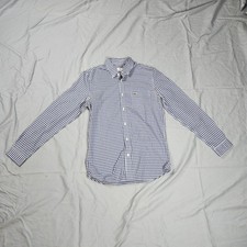 Lacoste Shirt Men's Small Blue Long Sleeve Button Up Regular Fit