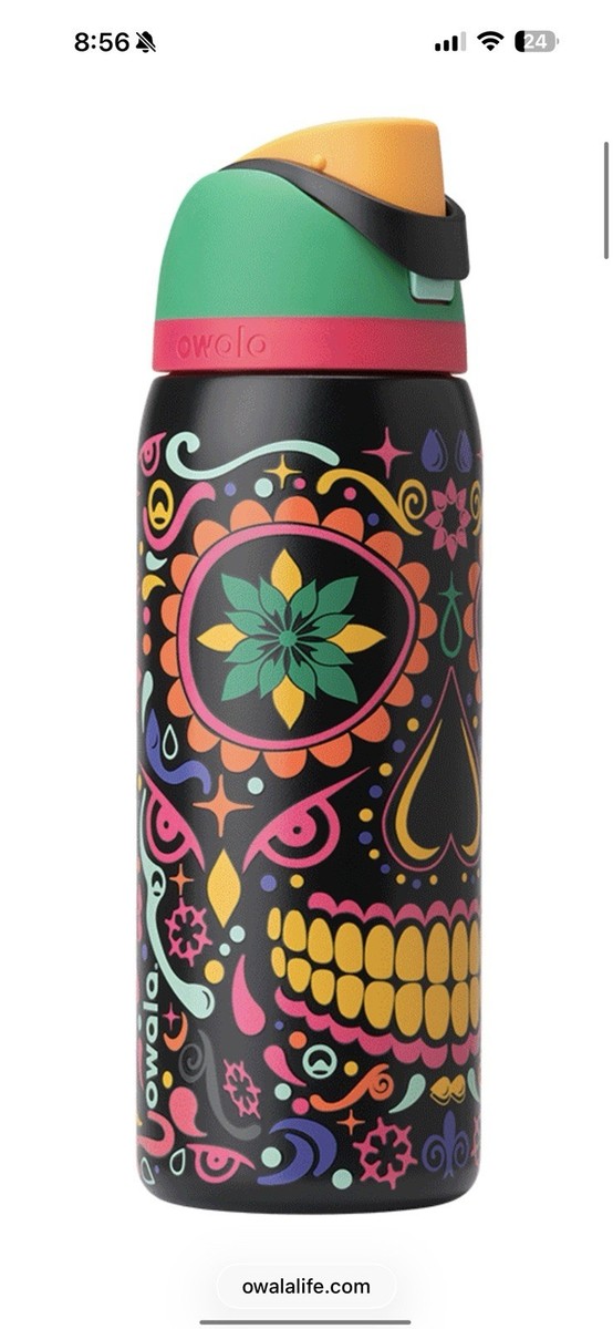 Botella térmica Owala Freesip, 32 oz/946 ml, lila y rosa