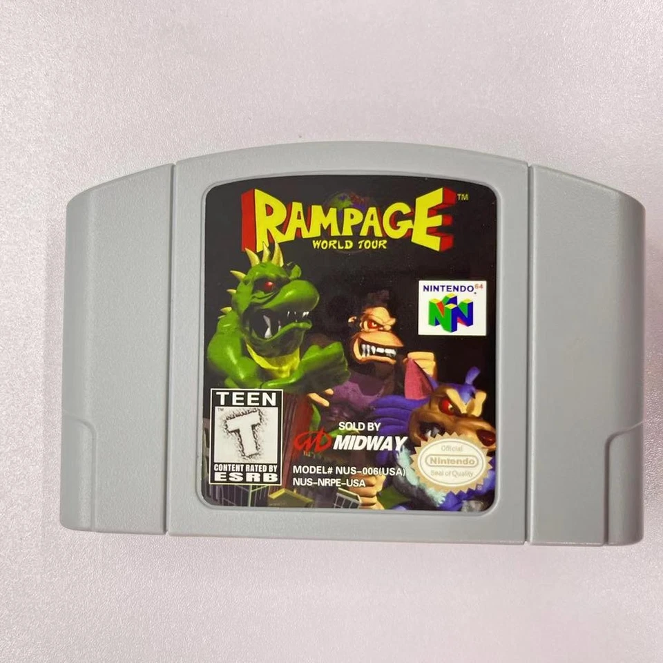 Rampage World Tour - Nintendo 64 (N64) pronto para jogar colecionável raro - Imagem 4 de 4