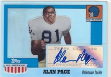 2005 Topps All American ALAN PAGE Refractor Auto /55 ZS