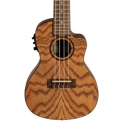 Lanikai OA-CEC Oak Concert Cutaway A/E Ukulele with Fishman Kula Preamp and Tune