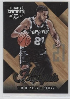 2015-16 Panini Totally Certified Hall Hopefuls 182/199 Tim Duncan #2 HOF 9ih