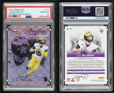 2024 Prestige Rookies Xtra Points Hyper JJ McCarthy #311 PSA 10 GEM MT Rookie RC