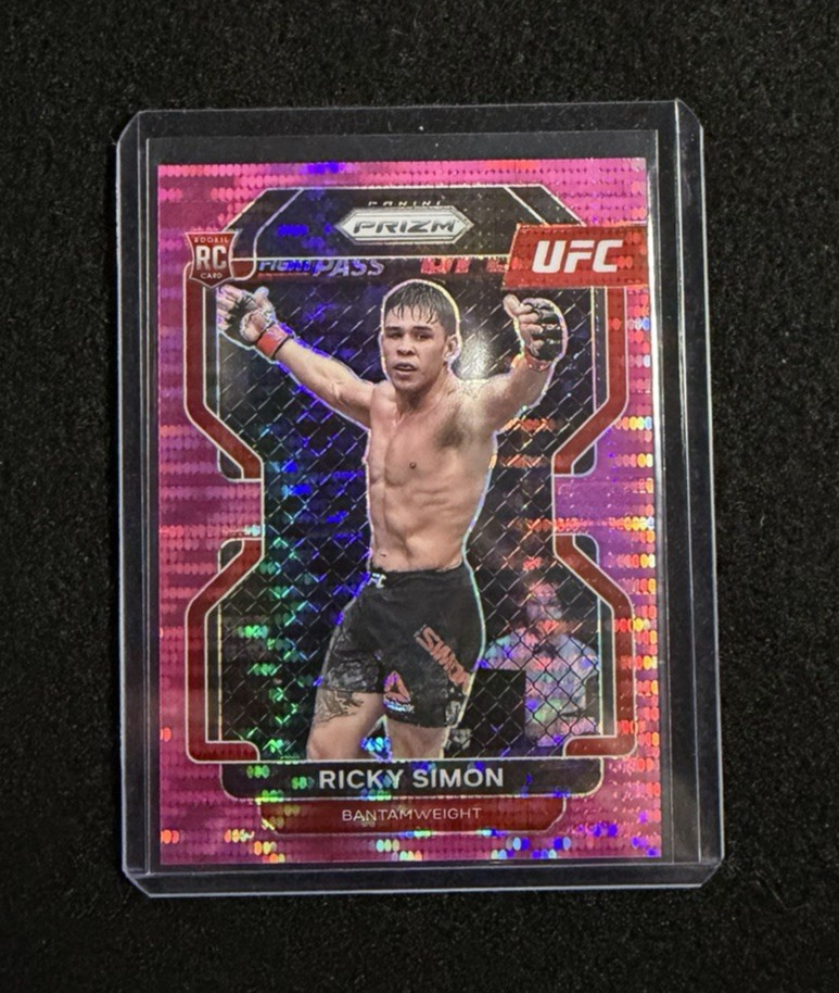 2022 Panini Prizm UFC Pink Pulsar Prizm /42 Ricky Simon #112 Rookie RC