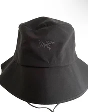 Arc'teryx Sinsolo Bucket Sun Hat Cap Black Small Medium NWT Outdoor Active