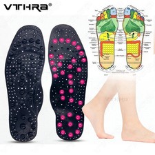 Premium 68 Magnetic Massage Insoles Foot Acupressure Shoe Pads Therapy Sli