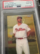 2020 Topps Turkey Red Chrome TRC66 JT Realmuto PSA 10 Gem Mint POP 1!