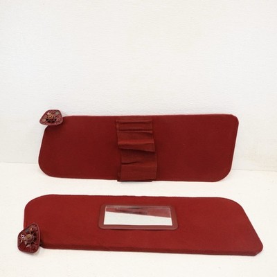 1988-1998 Chevrolet Silverado GMC Sierra Sun Visor Set Driver & Passenger Red
