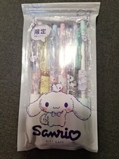 Sanrio Hello Kitty and Friends Pens Set of 6 Black Ink Kuromi Pochacco My Melod