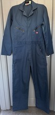 Navy Blue Dickies Overalls 46 Tall Workwear Jumpsuit Mechanic Coveralls