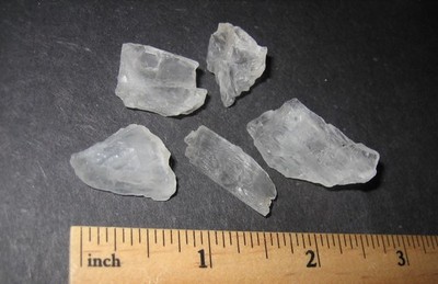 5 RARE SMALL NATURAL ROUGH 0.7-1.2'' GEM PETALITE CRYSTALS FROM BRAZIL 16grams *2