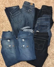 Lote de 7 pares de jeans para mujer talla 3-6 - Levi’s, American Eagle, Gap, Indigo Rein