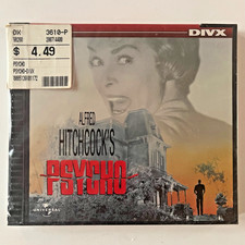 DIVX movie - PSYCHO hitchcock - NOT DVD 1998 obsolete tech - NEW sealed