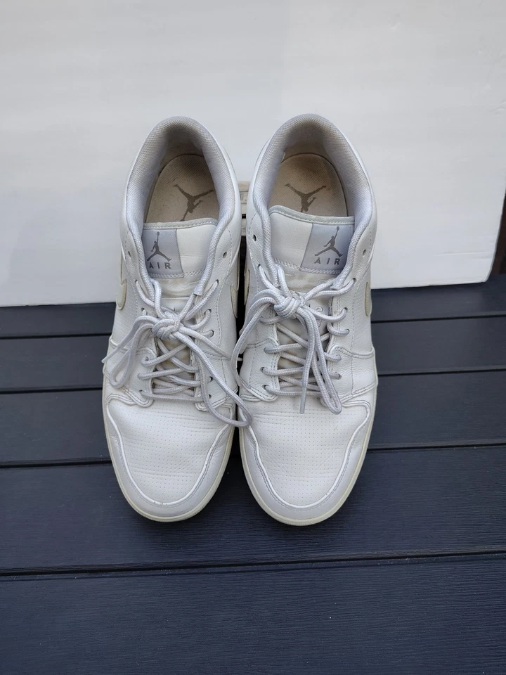 Nike Air Jordan V.2 Retro Bajo Blanco/Crema 584794-104 Hombres Talla 11 Cuero Foto 3 de 4