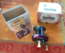 Vintage South Bend SmoothCast No. 900 Level winding Reel with box & instructions
