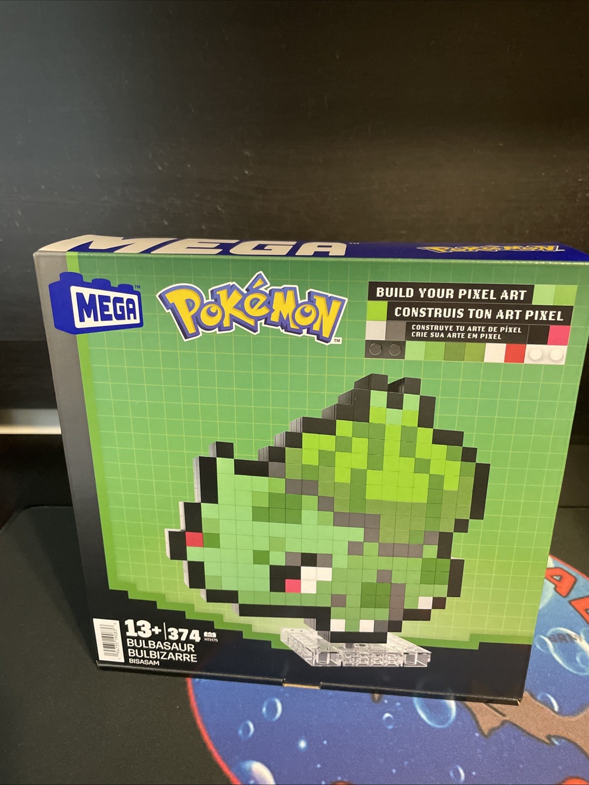 MEGA Pokemon Bulbasaur Pixel Art Building Kit - 374 pcs - NIB Sealed