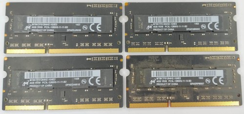 16GB 4x 4GB Micron PC3L-12800 DDR3 1600MHz 1,35V Laptop RAM Speichermodule