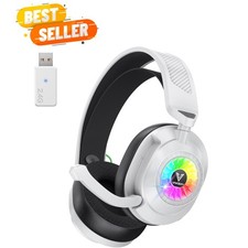 Wireless Gaming Headset with Mic for Ps5/Ps4/PC/Switch/Mac, 2.4GHz Bluetoot...