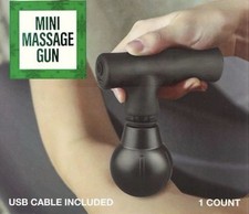 Festive Voice Mini Massage Gun Cordless Handheld Rechargeable USB Charging Black