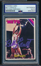 1975-76 Topps ABA #262 Billy Paultz signed autograph PSA/DNA purple paint pen