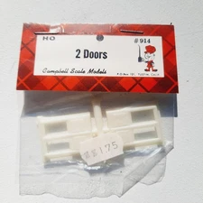 Campbell Scale Models HO Scale #914 (2) Double Doors Plastic