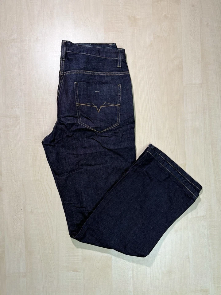 BURTONS  Menswear Bootcut Denim Jeans Navy W34 L32 — 第 4/4 张图片