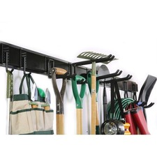 Garden Tool Storage Rack - Wall Mount Organizer with 9 Hooks for Tools & Equipme